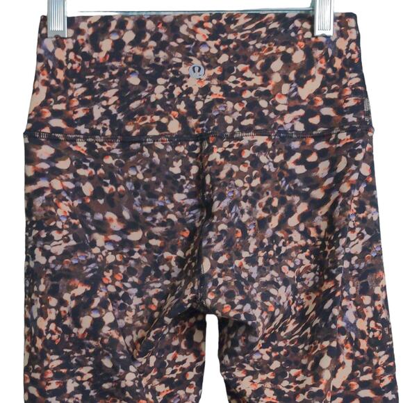 Lululemon Wunder Train High-Rise Crop 21" Leggings Pants Spotted Yoga Capris 4 - Picture 6 of 11